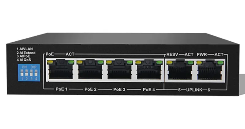 DSS DSAI106 PoE-коммутатор порты 4+2 DSS DSAI106 PoE-коммутатор порты 4+2